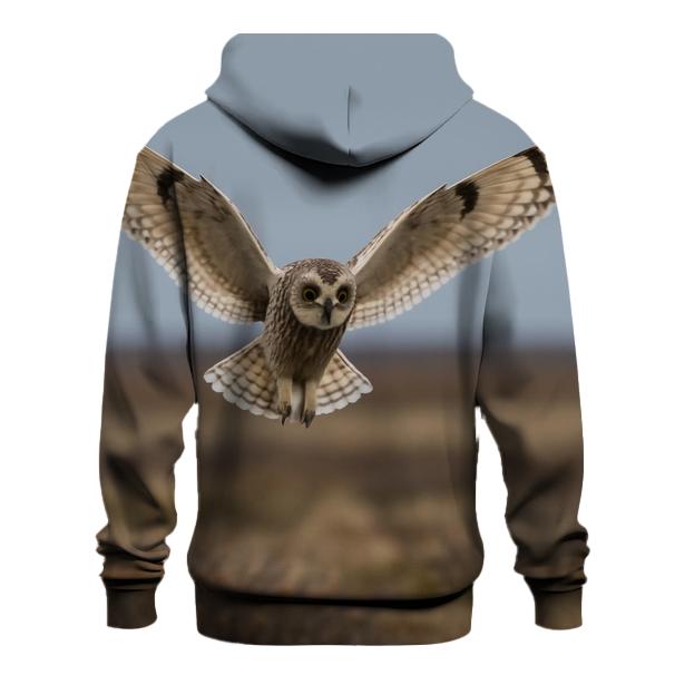 Tundra Hover Short Eared Owl printed hoodies