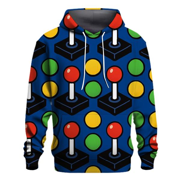 Arcade Joystick Mosaic embroidered hoodies