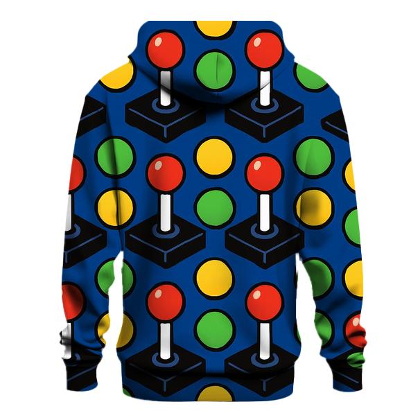 Arcade Joystick Mosaic embroidered hoodies