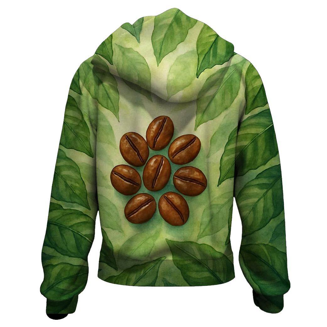 Verdant Bean Canopy embroidered hoodies