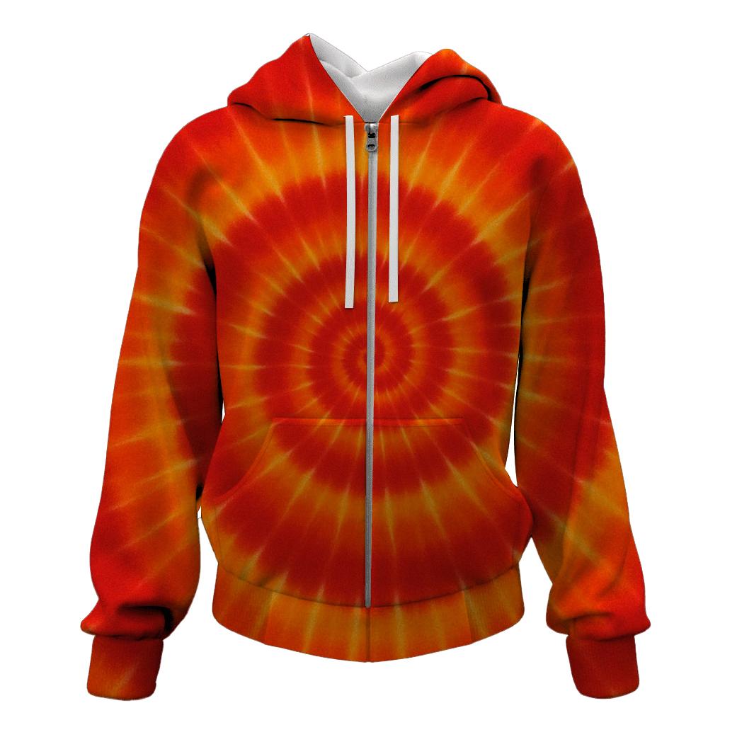 Solar Flare Spiral Burst pullover hoodies