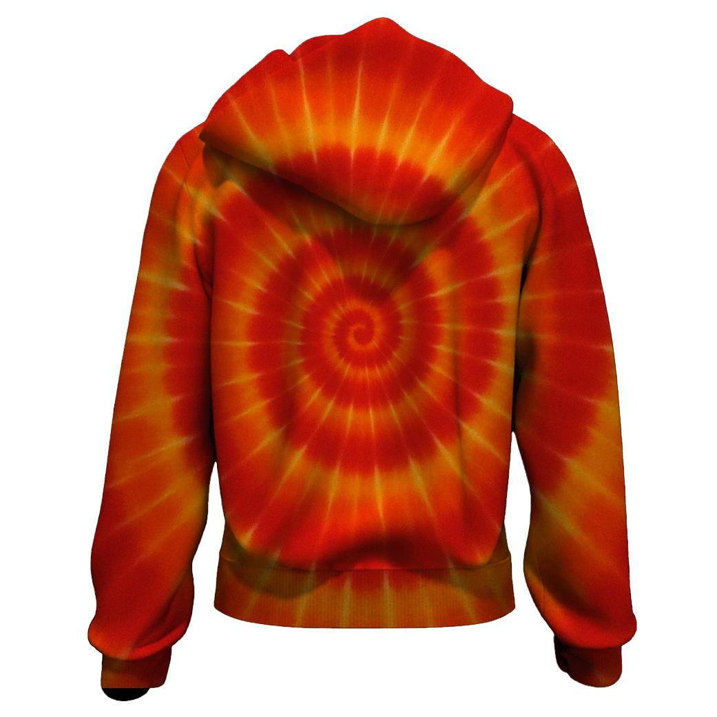 Solar Flare Spiral Burst pullover hoodies
