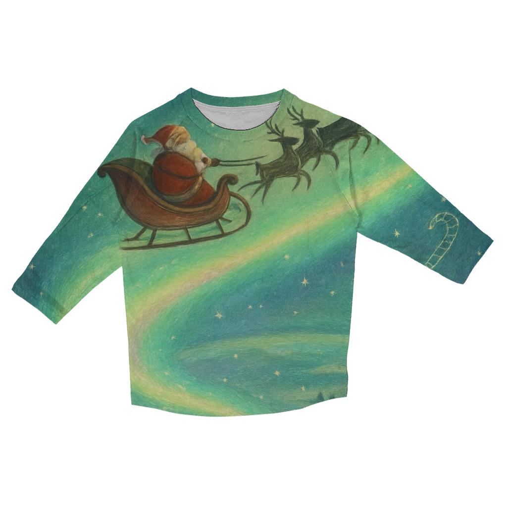Aurora Trail Santa Tracker casual three quarter sleeve shirts