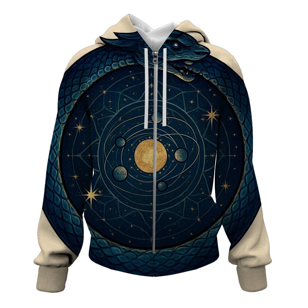 Celestial Circuit Ouroboros hoodies fashion
