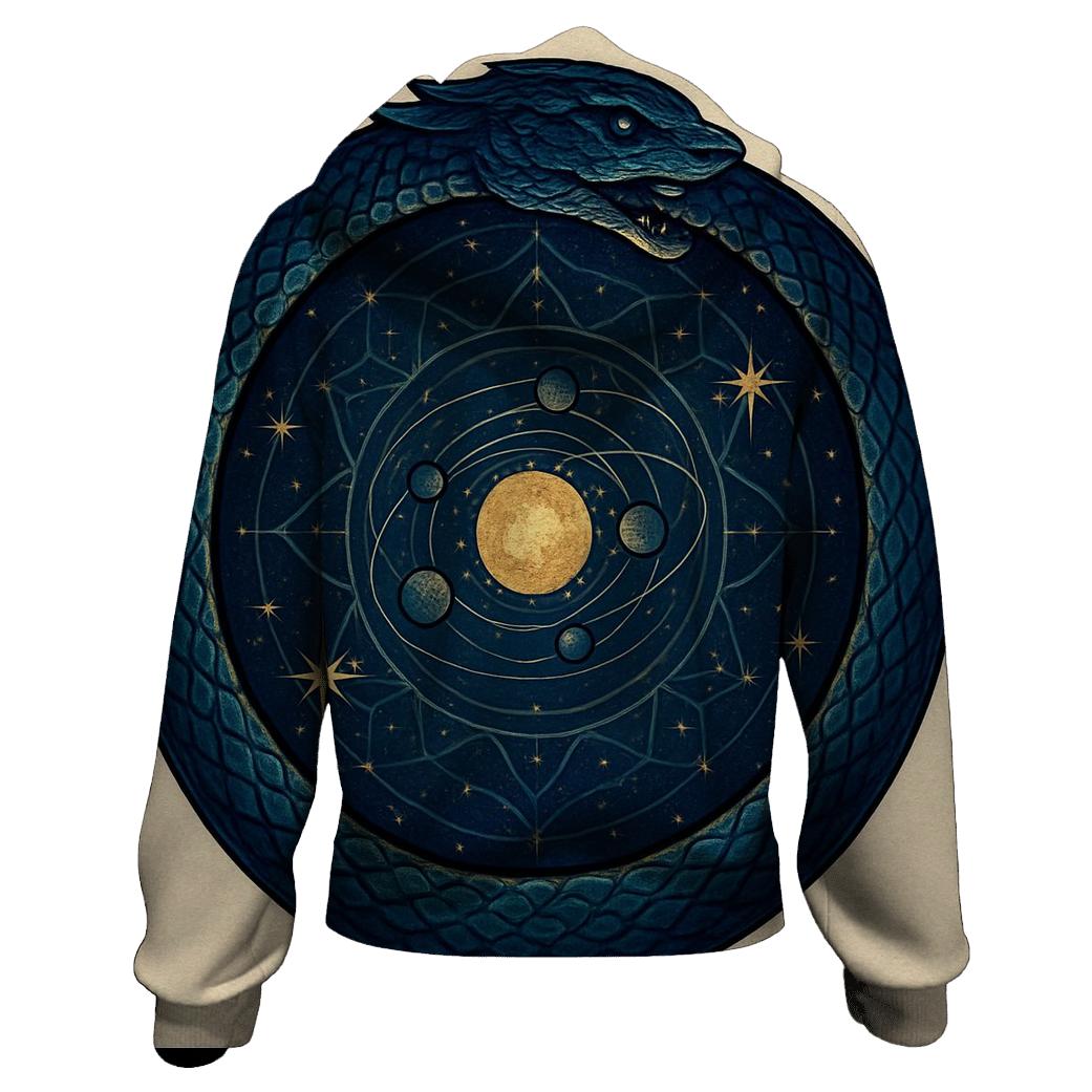 Celestial Circuit Ouroboros hoodies fashion