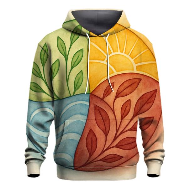 Gentle Mandala Of Seasons hoodie styles