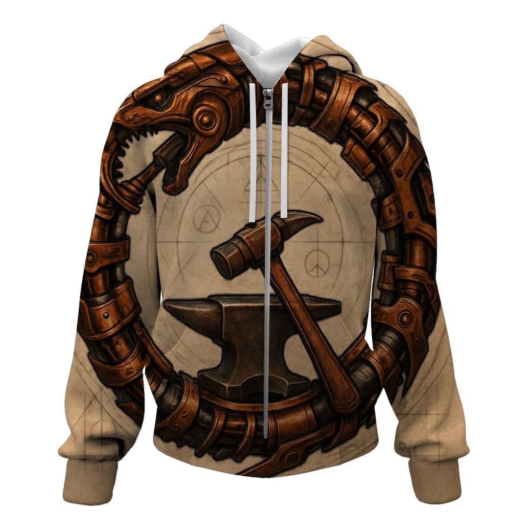 Clockwork Forge Ouroboros hoodie trends