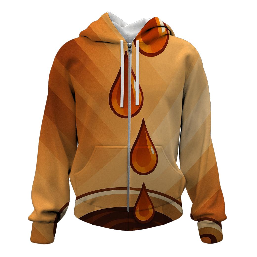 Amber Drip Cascade designer hoodies