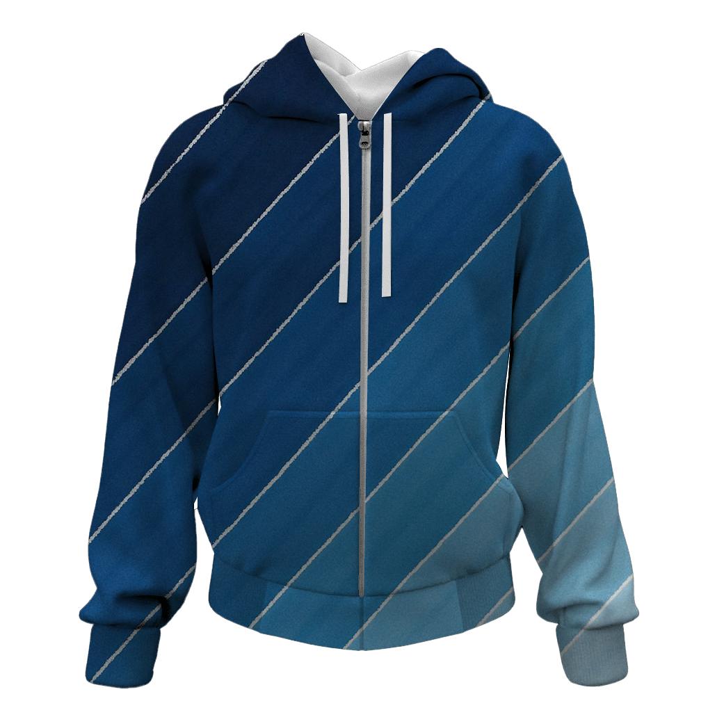 Indigo Arashi Rainfall zip-up hoodies