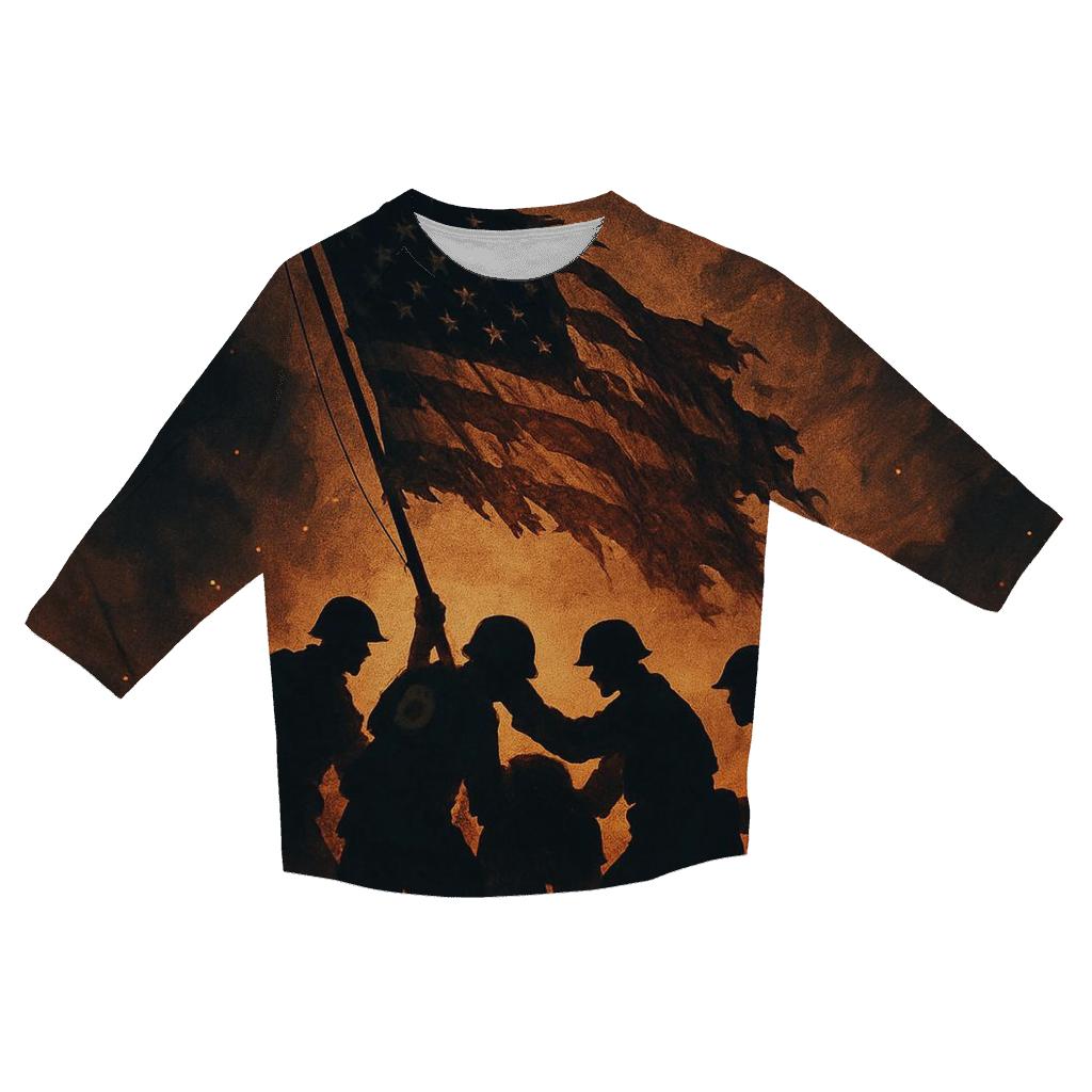 Rising From The Battlefield Smoke personalized 3/4 sleeve tees