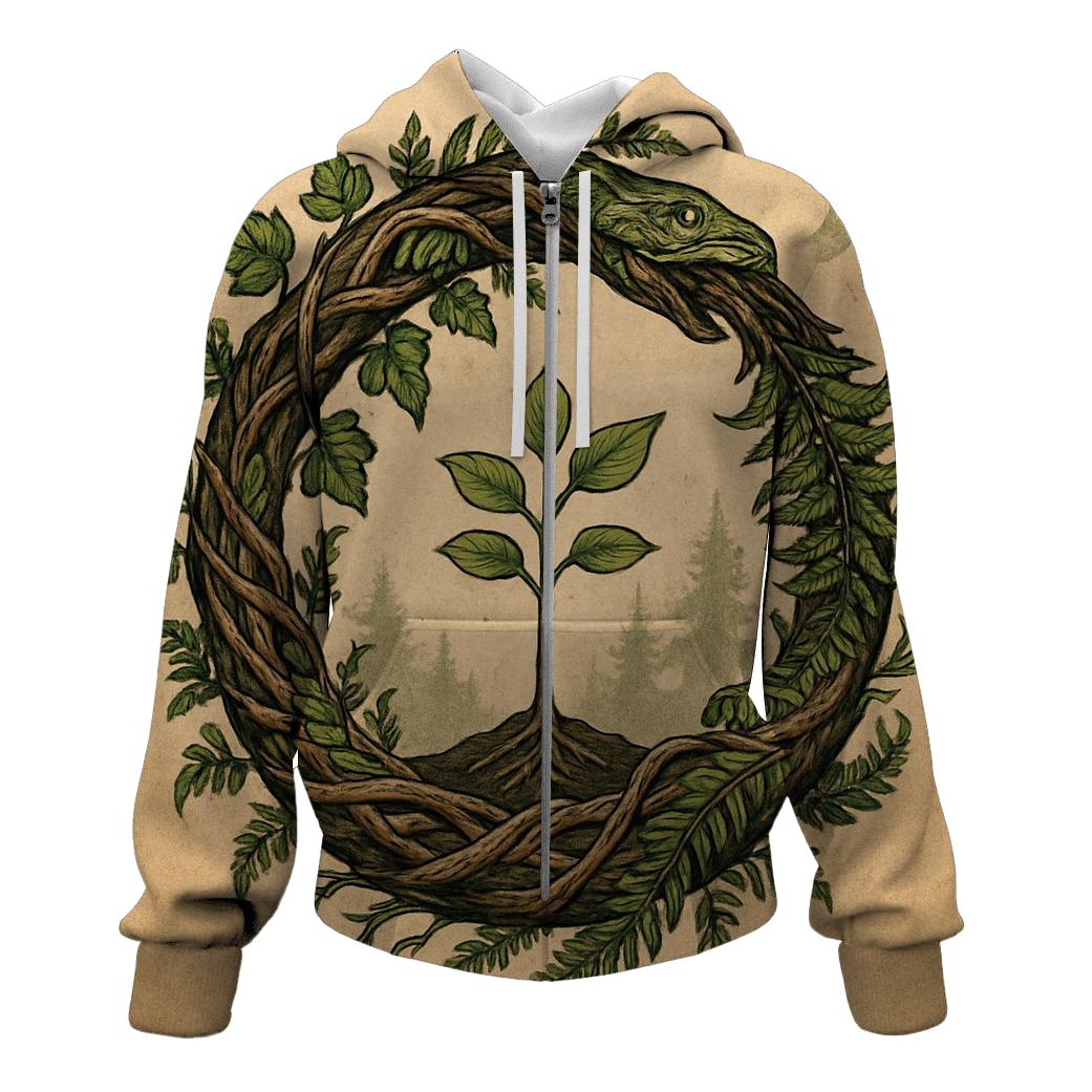 Forest Spirit Ouroboros hoodies fashion
