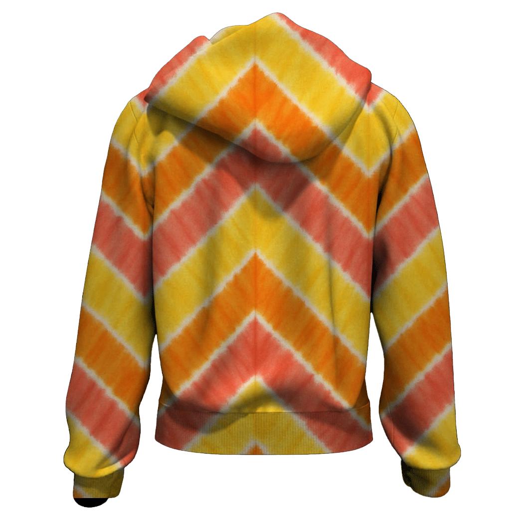 Citrus Sunrise Accordion Chevron embroidered hoodies