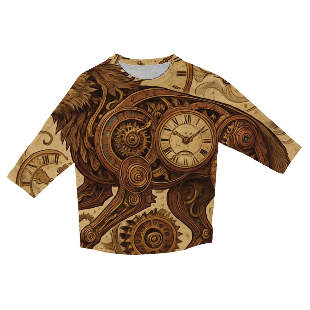 Clockwork Timebound Wolf casual three quarter sleeve shirts