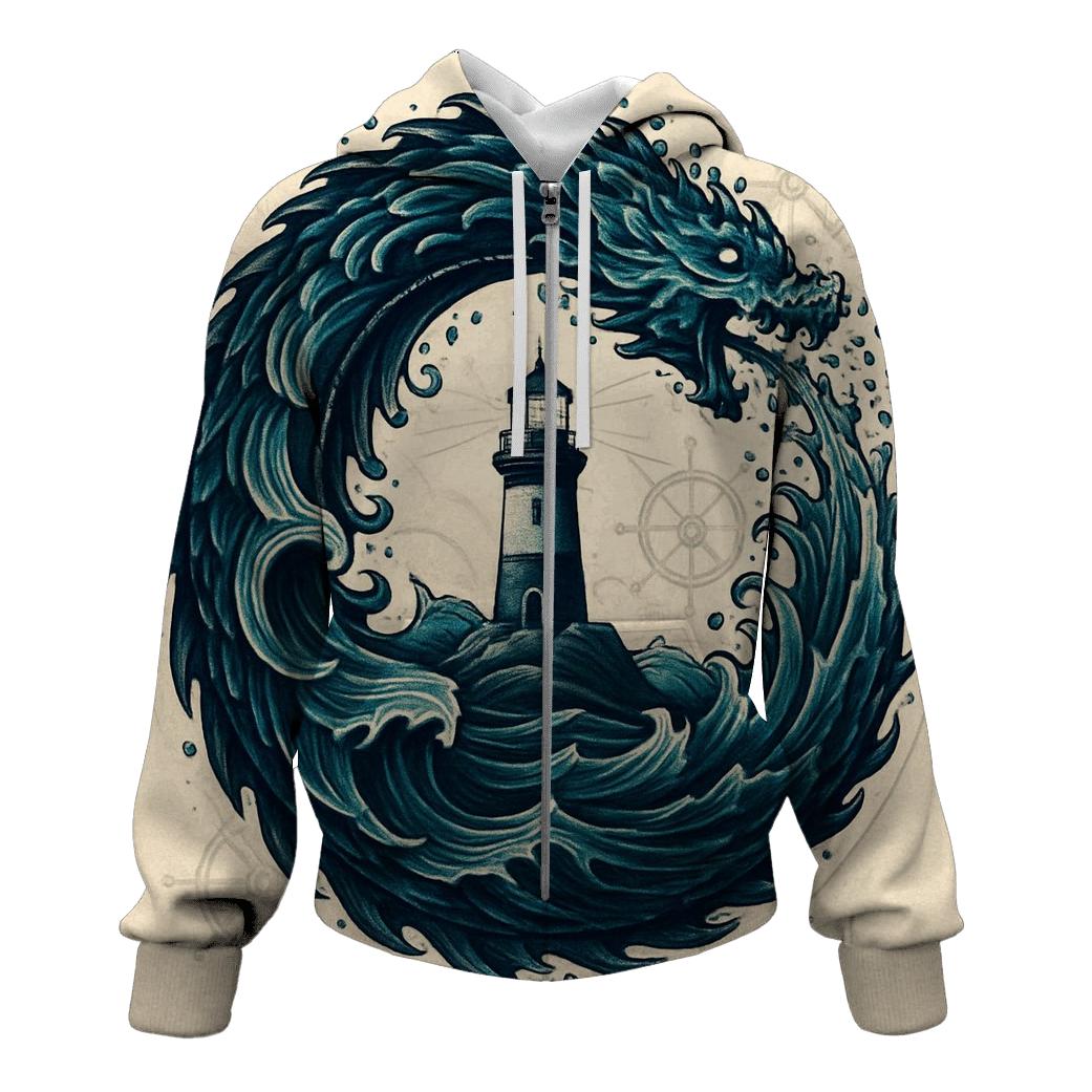 Ocean Tide Ouroboros custom hoodies