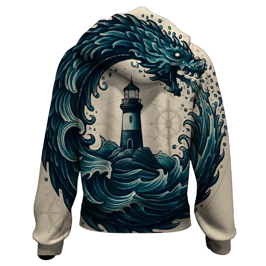 Ocean Tide Ouroboros custom hoodies