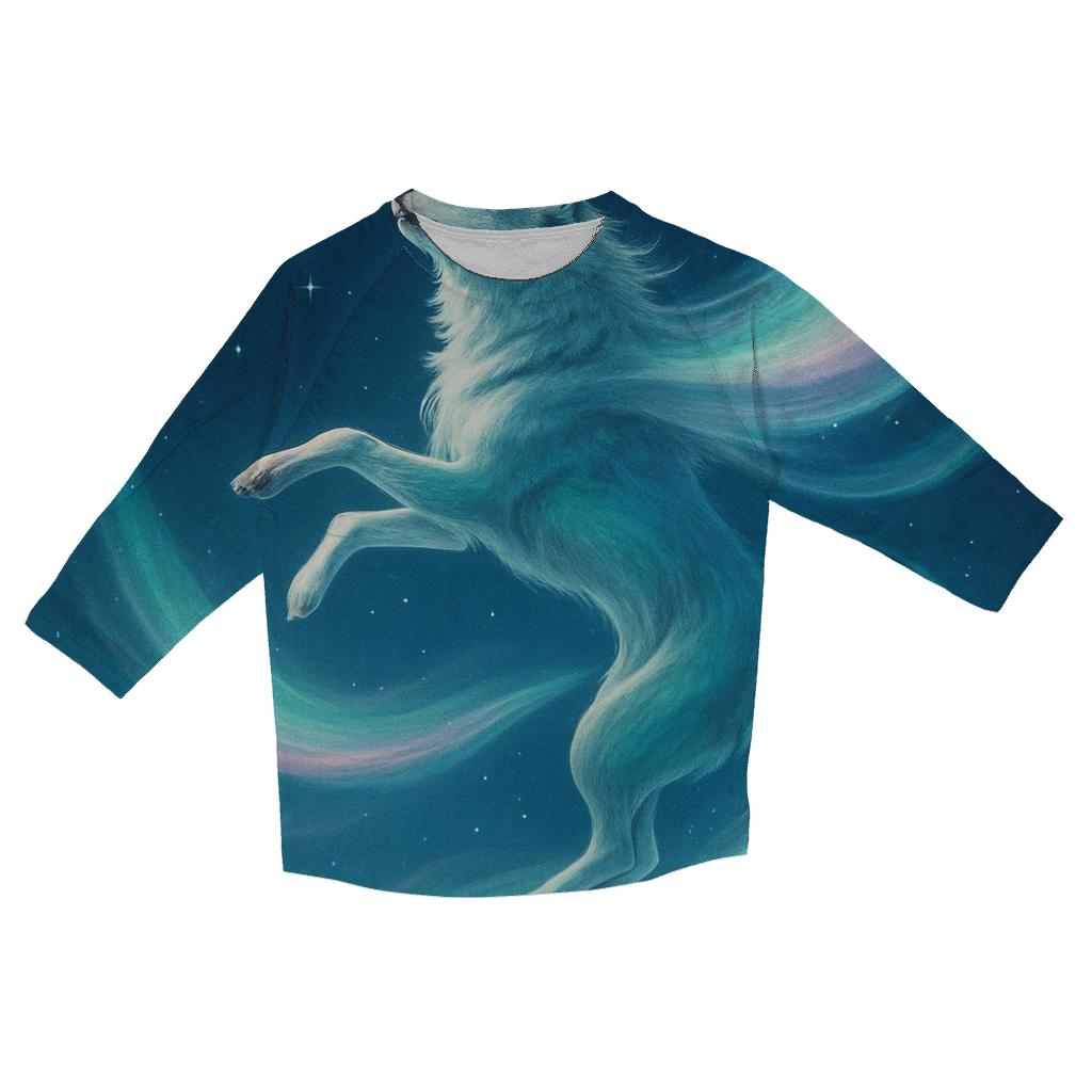 Aurora Ribbon Sky Dancer designer 3/4 sleeve blouses