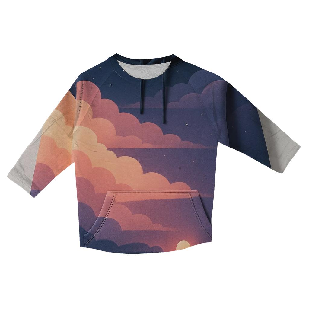 Cloud Steps To Twilight custom 3/4 sleeve shirts