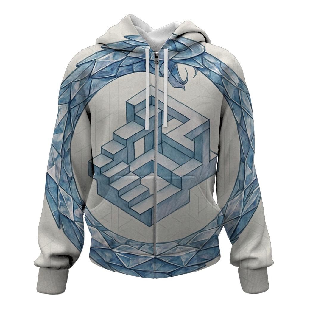 Glass Labyrinth Ouroboros designer hoodies