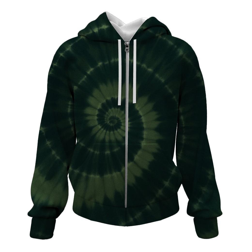 Overdye Forest Spiral Eclipse heavyweight hoodies