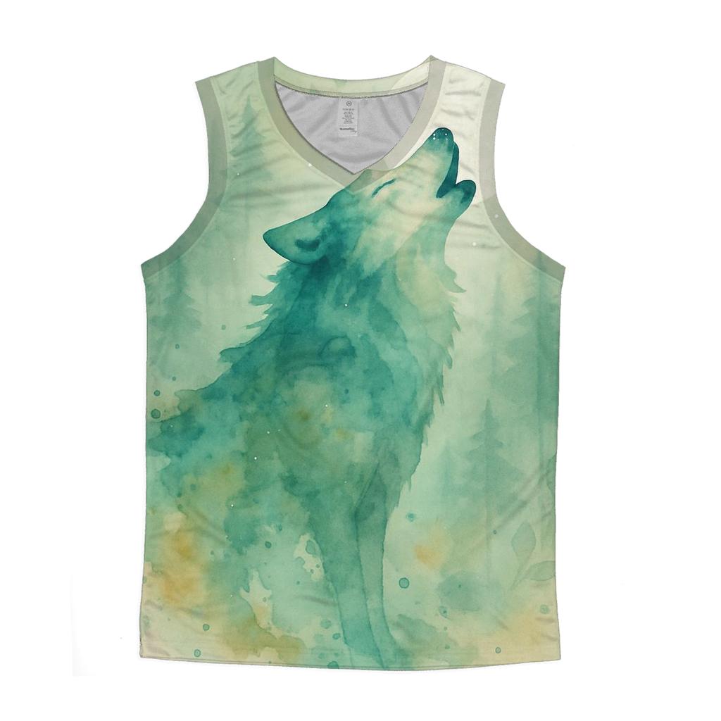 Forest Spirit Watercolor Howl cotton sleeveless tops