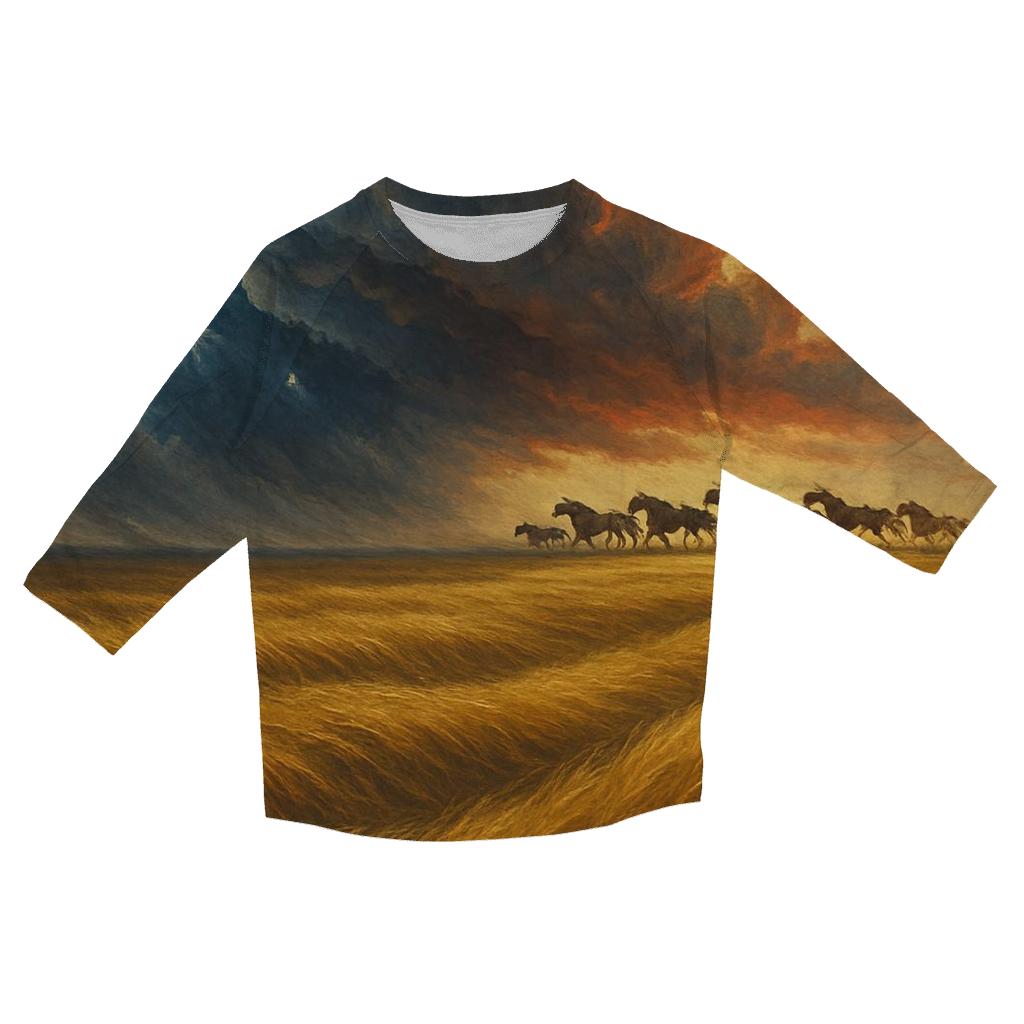 Prairie Thunder Heritage Flag personalized 3/4 sleeve tees