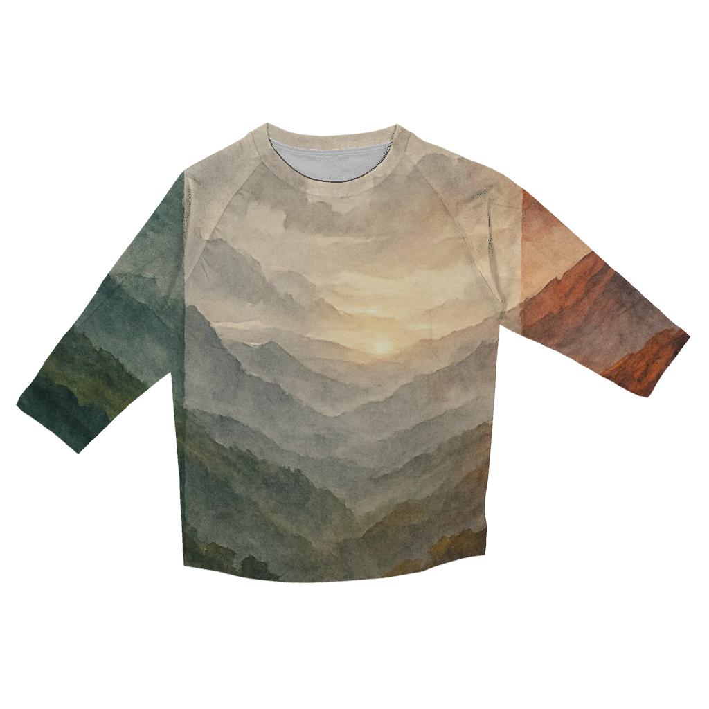 Mexican Valley Flag Of Mountains custom 3/4 sleeve shirts