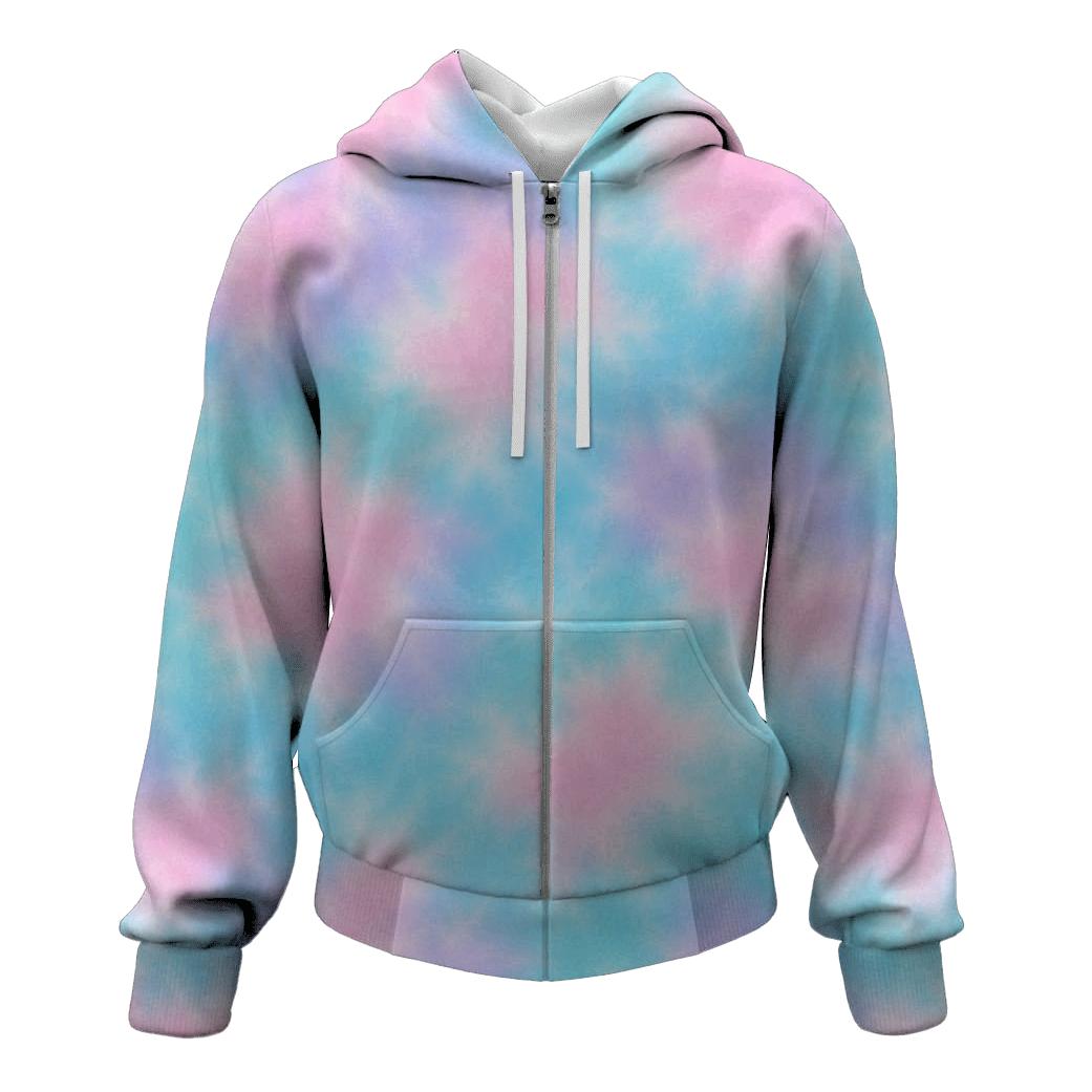 Candy Cloud Pastel Crumple Field heavyweight hoodies