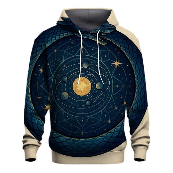 Celestial Circuit Ouroboros custom hoodies