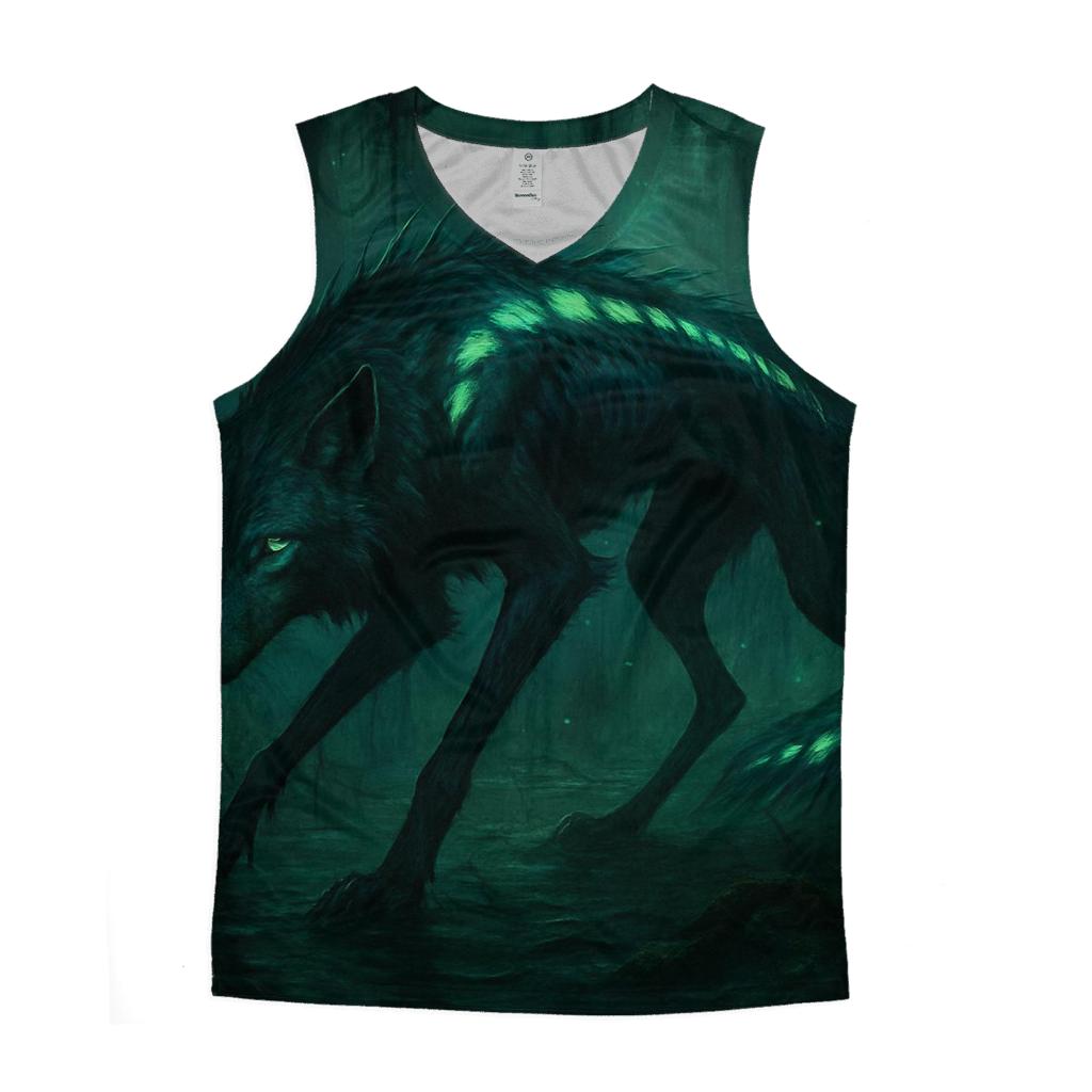 Bioluminescent Swamp Lurker personalized athletic tanks