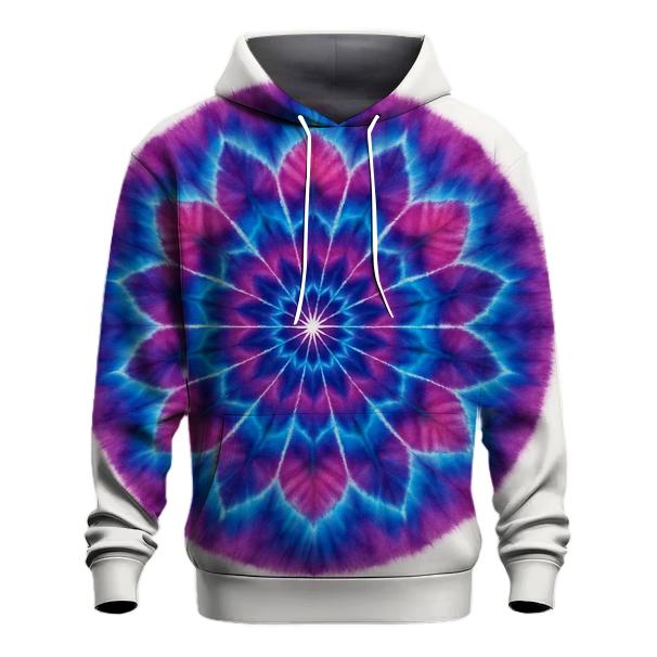Magenta Cyan Mandala Radiance printed hoodies