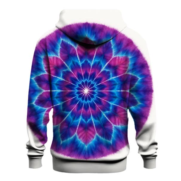 Magenta Cyan Mandala Radiance printed hoodies