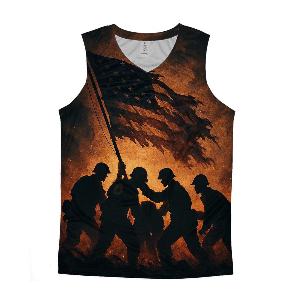 Rising From The Battlefield Smoke cotton sleeveless tops
