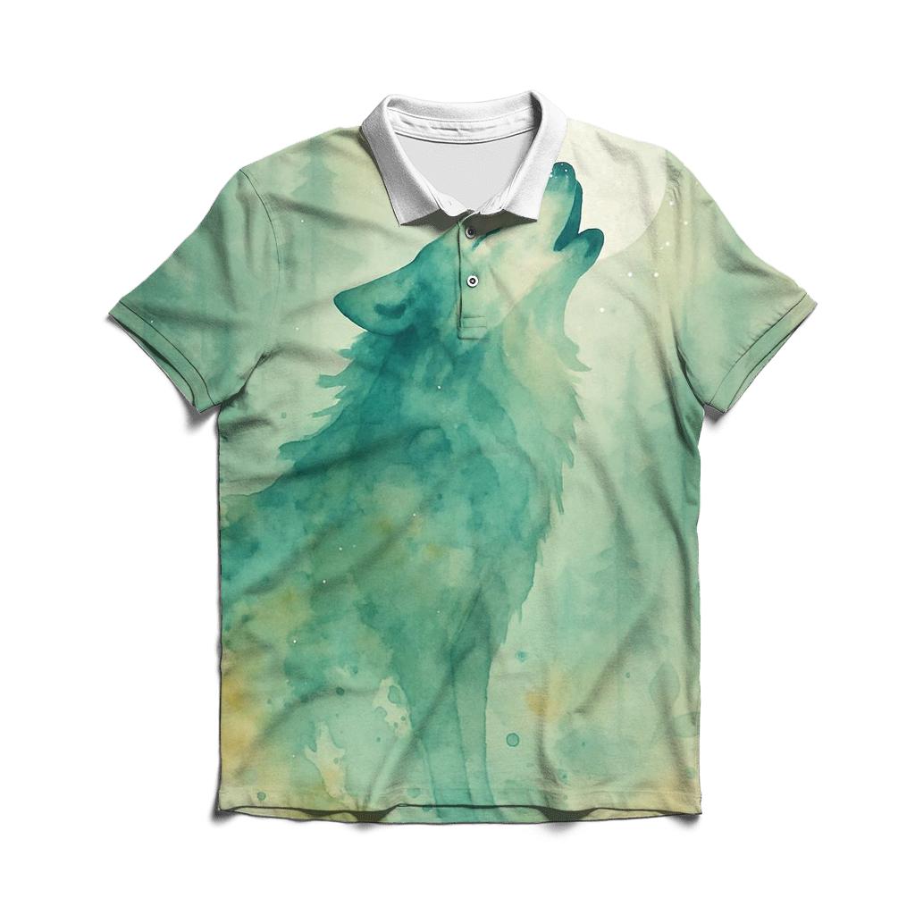 Forest Spirit Watercolor Howl casual sports polo shirts