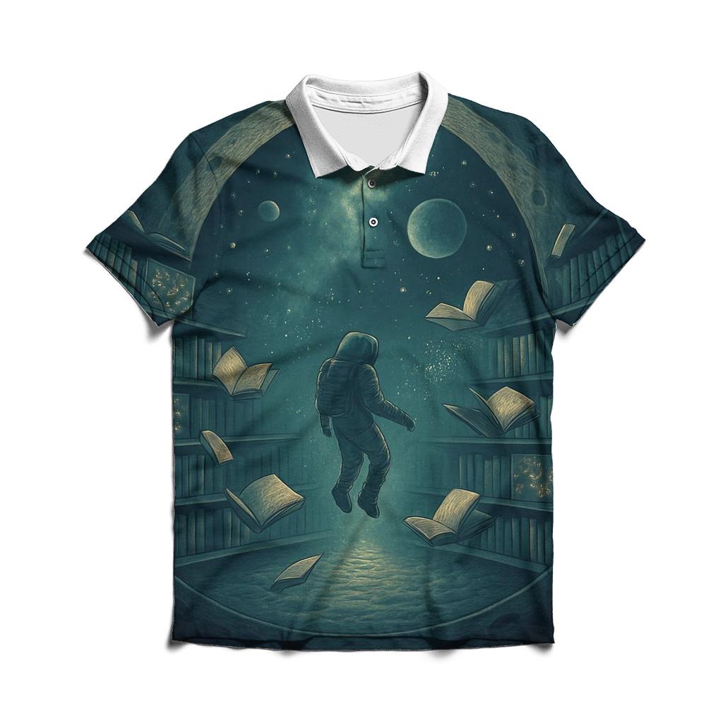 Lunar Library Of The Void personalized polo shirts