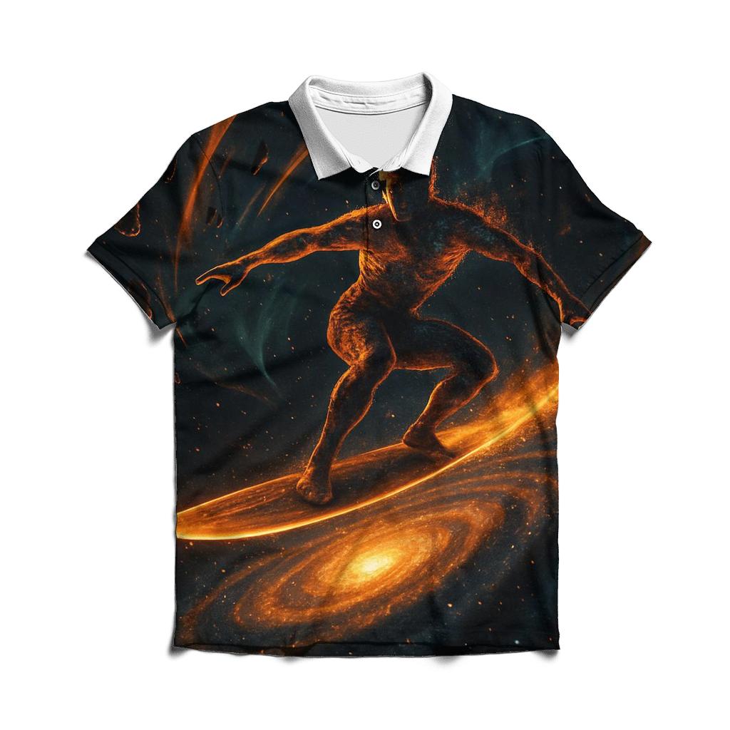 Photon Surfer Of The Spiral Tide premium cotton polo shirts