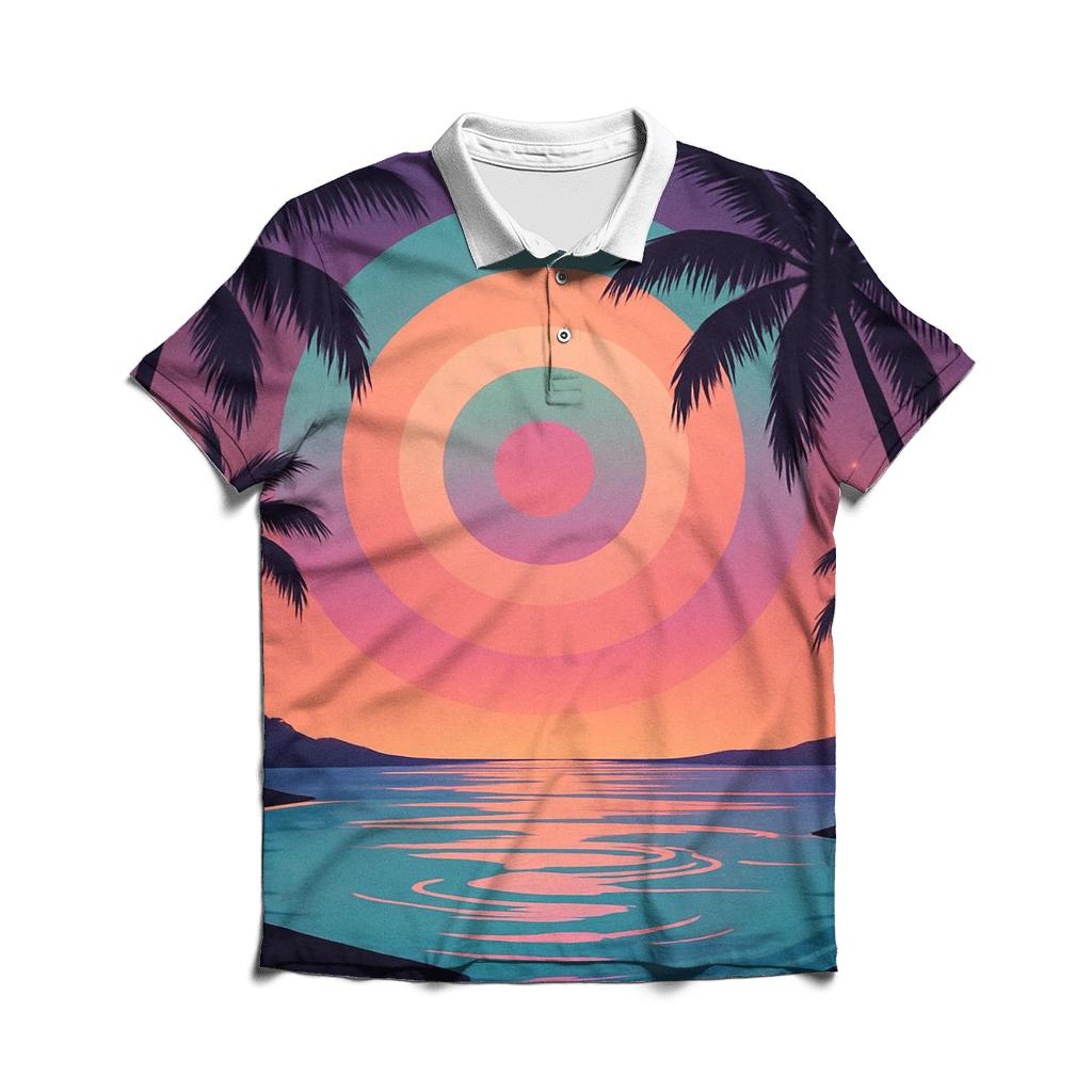 Celestial Lagoon Dusk classic pique polos