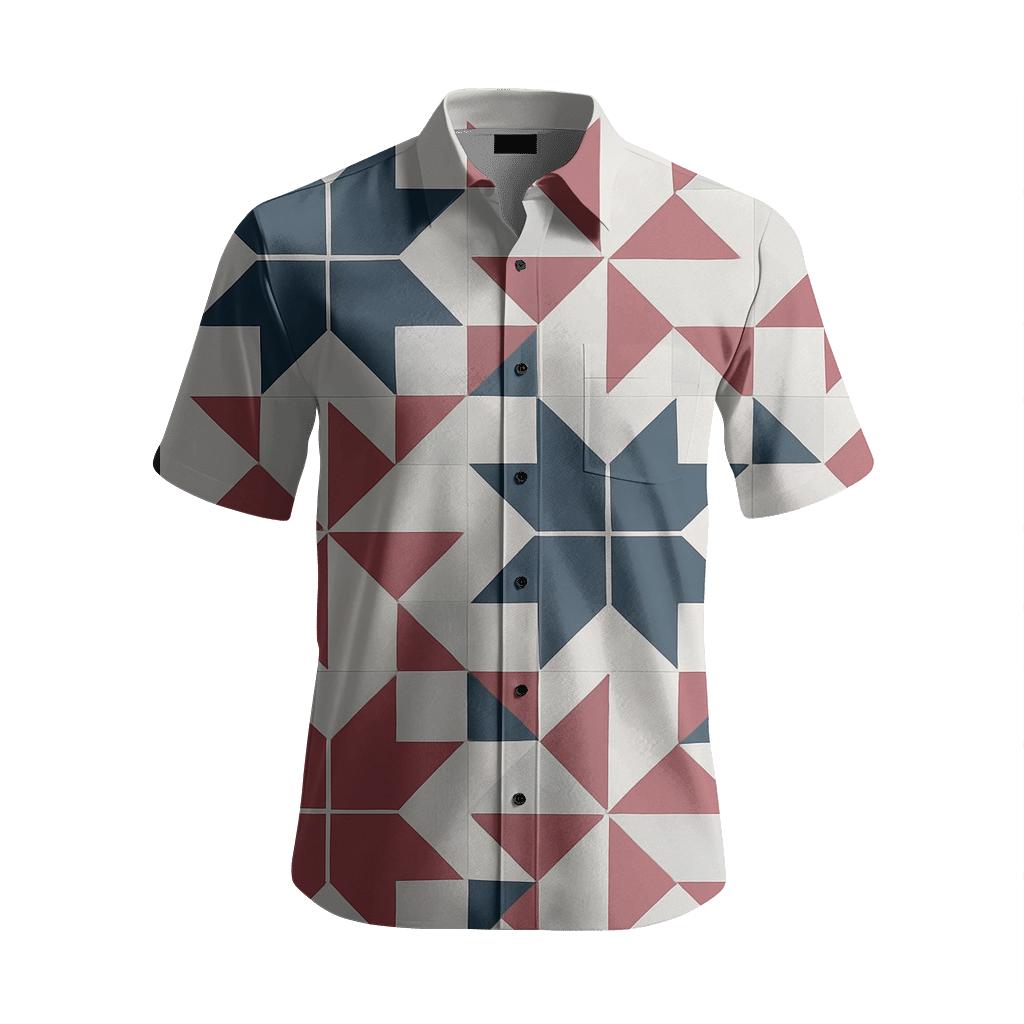 Nordic Midnight Star Quilt Grid branded embroidered shirts