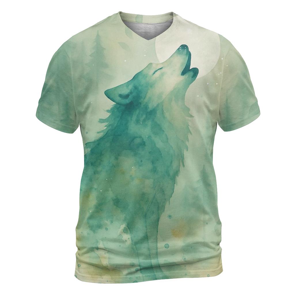 Forest Spirit Watercolor Howl trendy printed shirt styles
