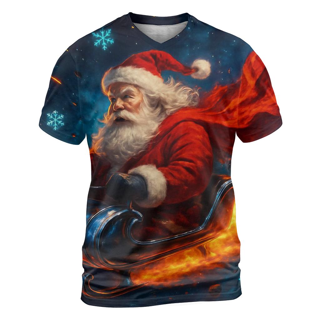 Cosmic Sleigh Rider Santa personalized full print shirts