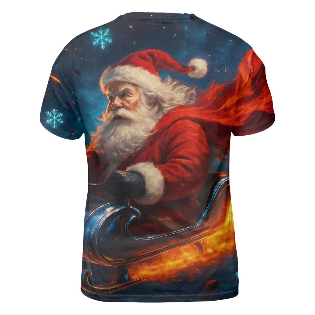 Cosmic Sleigh Rider Santa personalized full print shirts