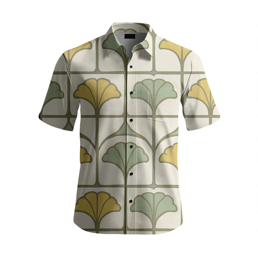 Viennese Secession Ginkgo Trellis personalized embroidery shirts