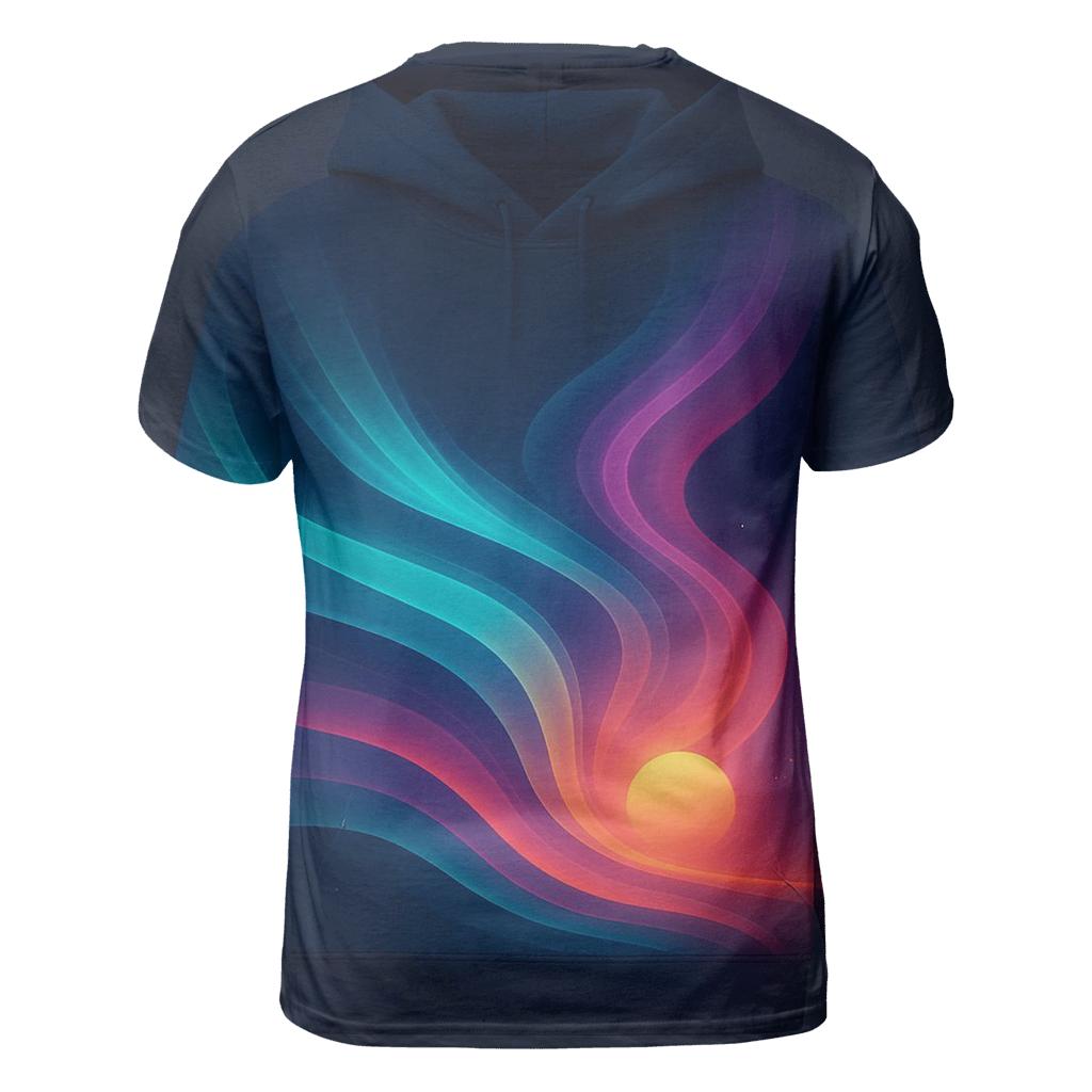 Aurora Sunset Waves trendy printed shirt styles