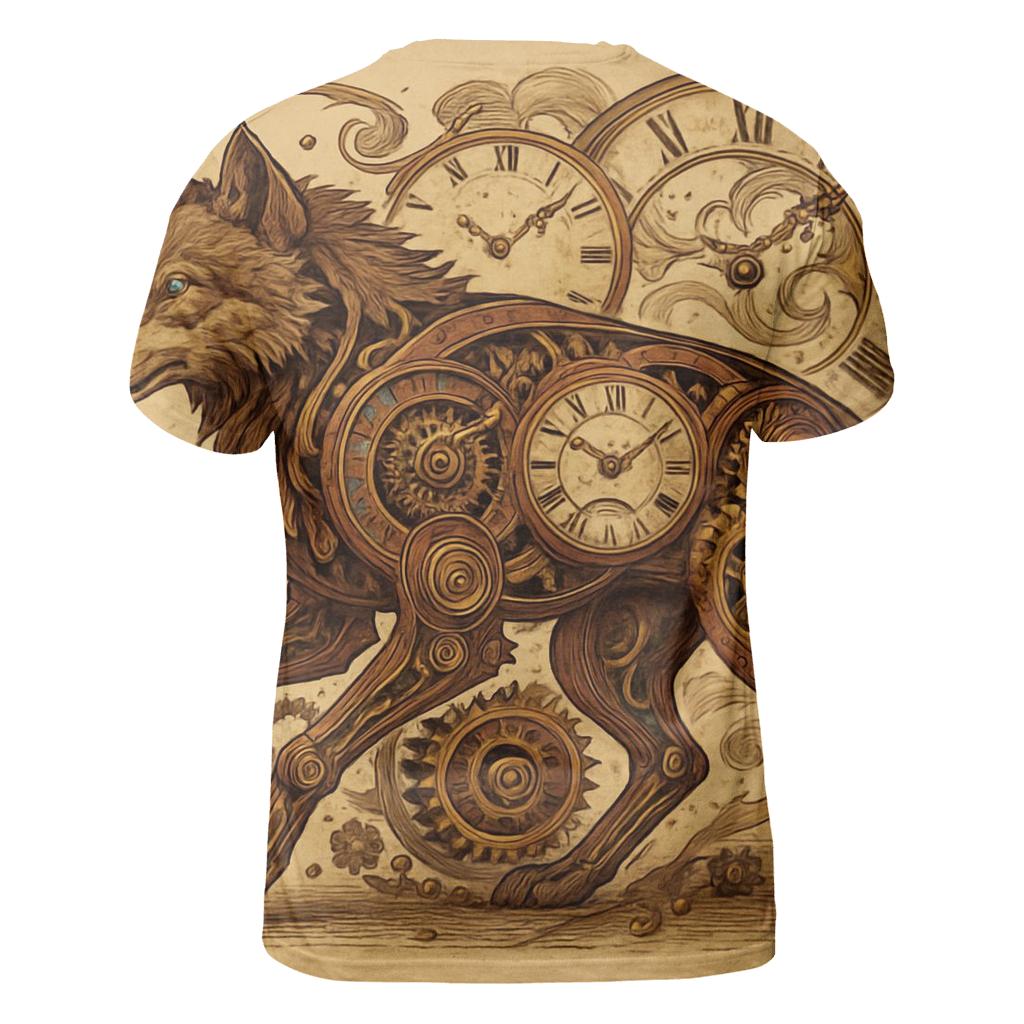 Clockwork Timebound Wolf custom all-over print shirts