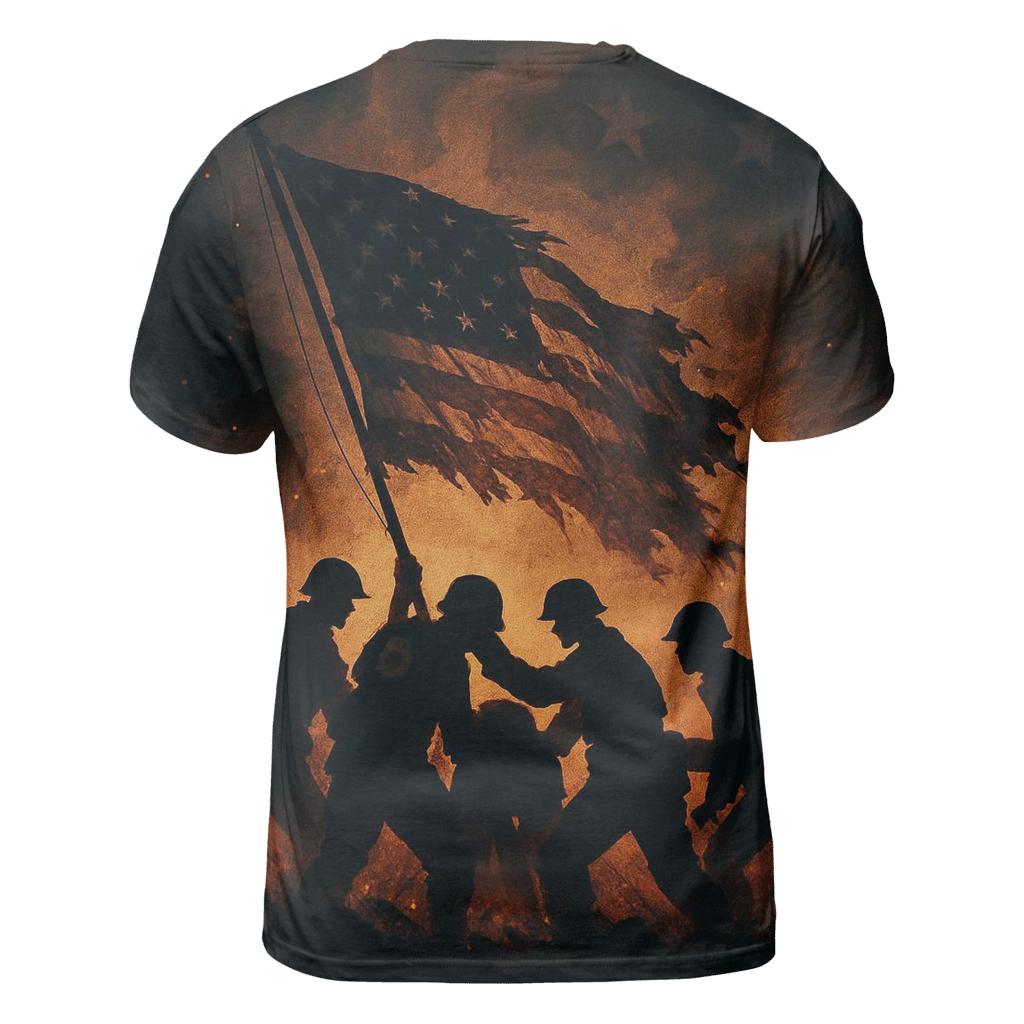 Rising From The Battlefield Smoke trendy printed shirt styles