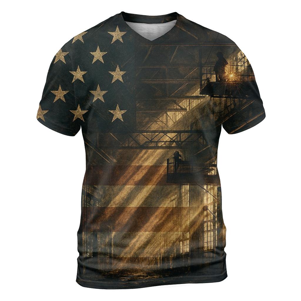 Rust Belt Revival Banner vibrant all-over design tees
