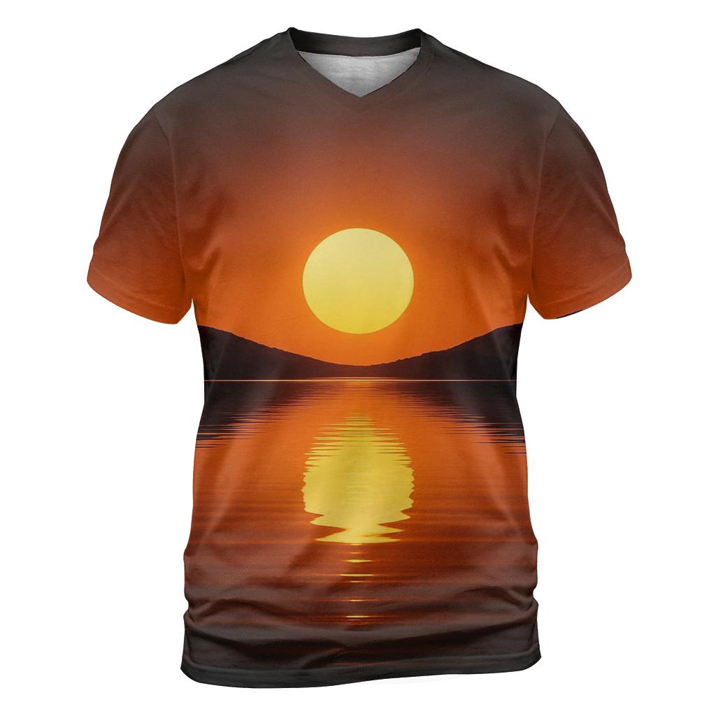 Mirror Lake Sundrop artistic all-over print tops