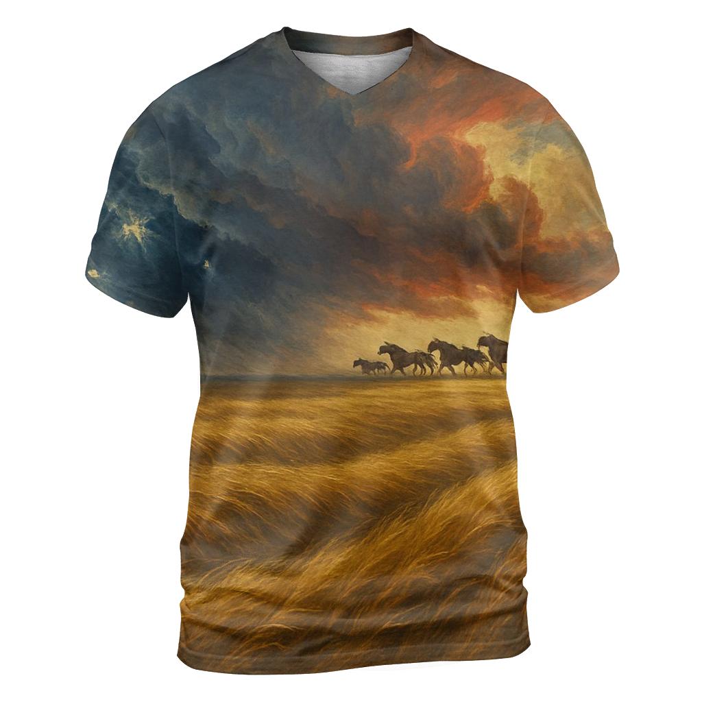 Prairie Thunder Heritage Flag vibrant all-over design tees