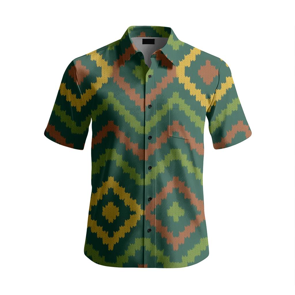 Amazonian Canopy Ikat Rhythms stylish threadwork shirts