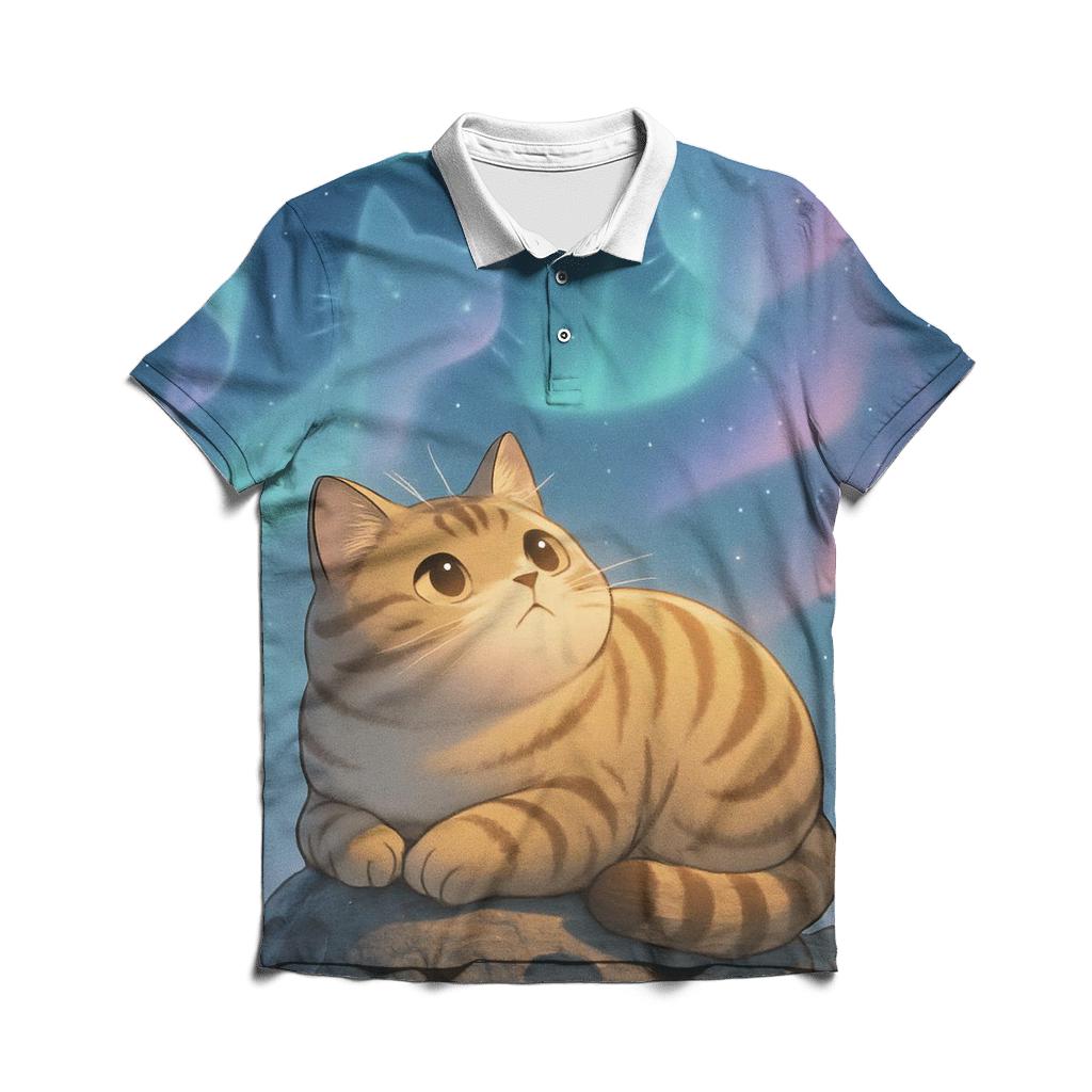 Aurora Stargazer Cat Camp casual sports polo shirts