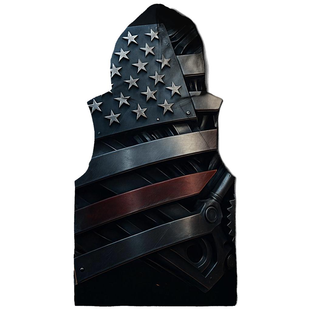 Mechanized Stars And Steel Stripes zip-up hoodies